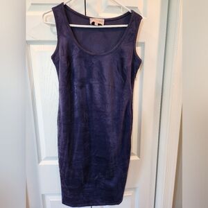 Faux leather blue sheath dress (Philosophy)